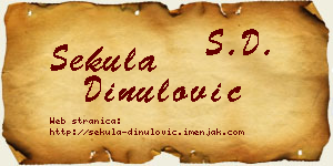 Sekula Dinulović vizit kartica